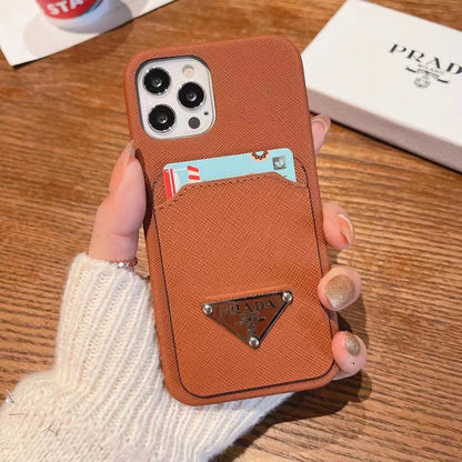 P.R Classic Card Slot Logo iPhone Case