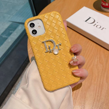 CD Rattan Style Pearl Logo iPhone Case