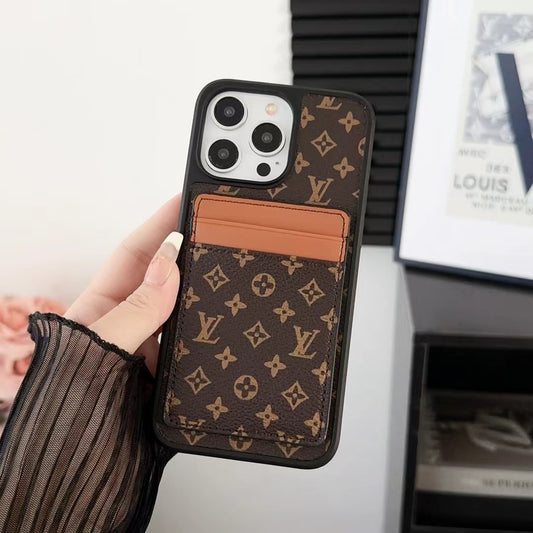 L.V Double Card Slots iPhone Case