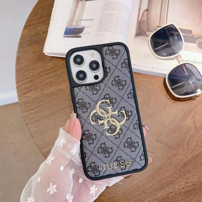 Guess Canvas Logo iPhone Case