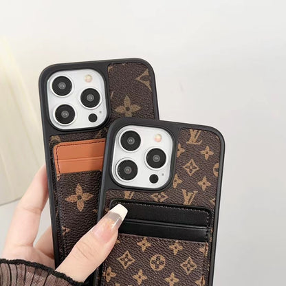 L.V Double Card Slots iPhone Case