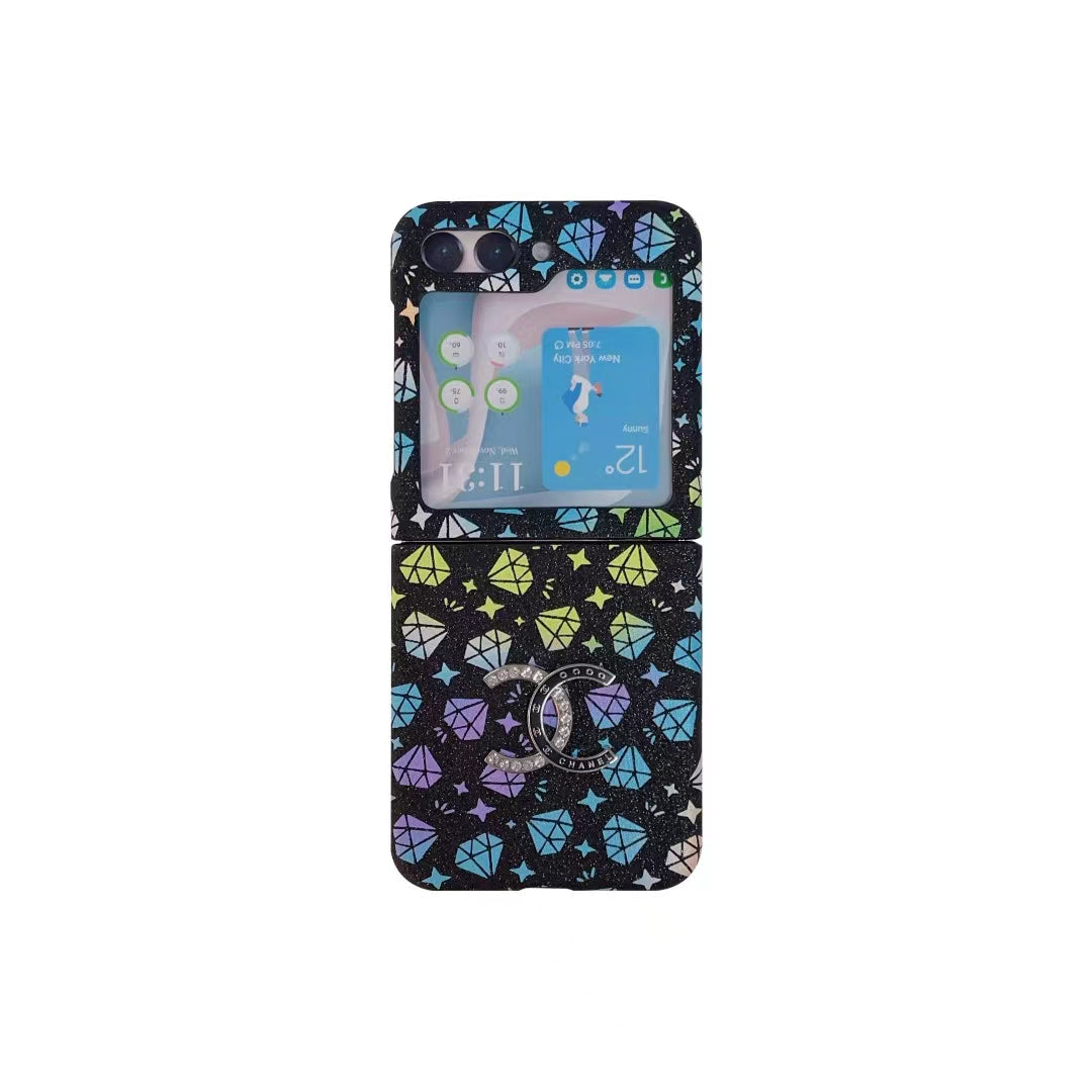 CN Diamond Printed Sparkle Samsung Z Flip Case