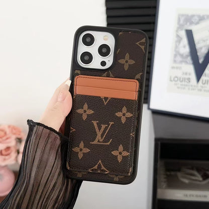 L.V Double Card Slots iPhone Case