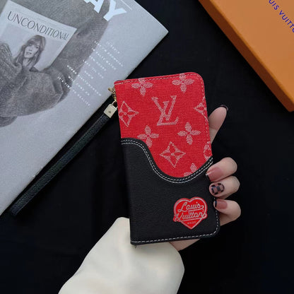 L.V Denim Wallet iPhone Case