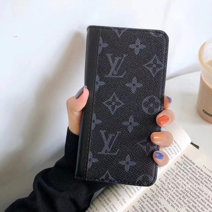 L.V Flip One Side Wallet iPhone Case