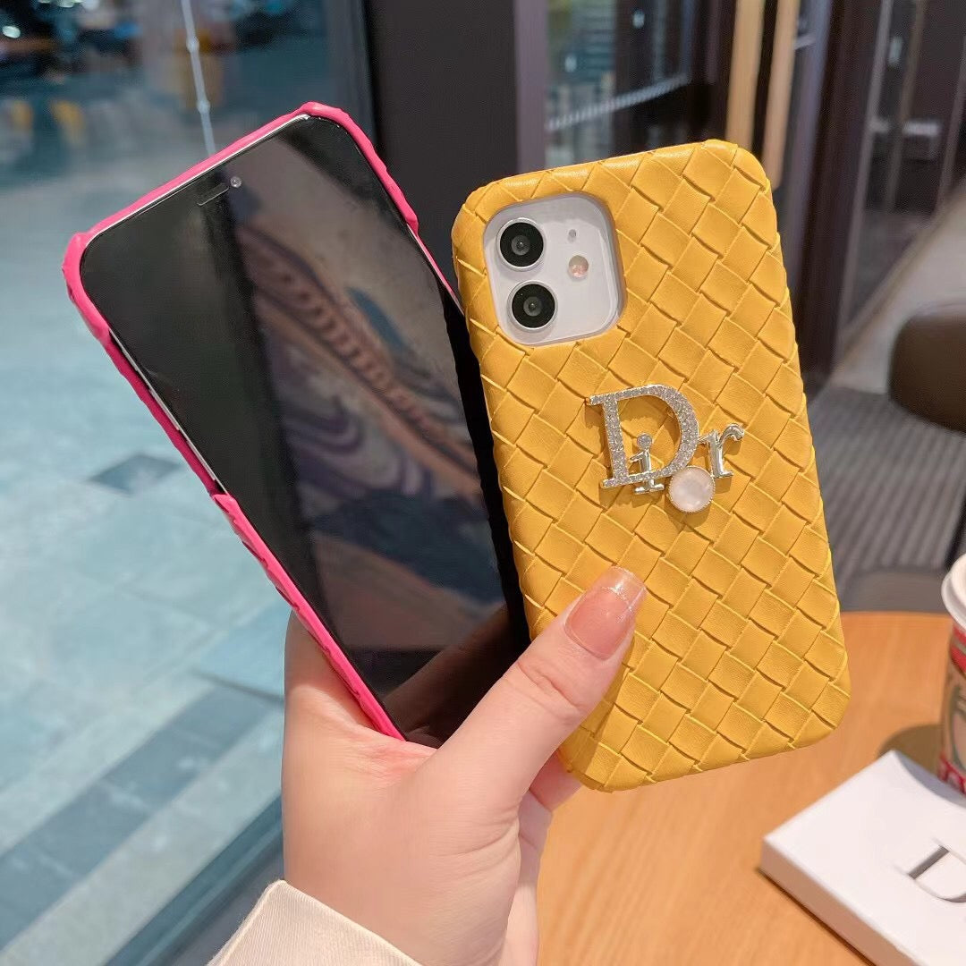 CD Rattan Style Pearl Logo iPhone Case