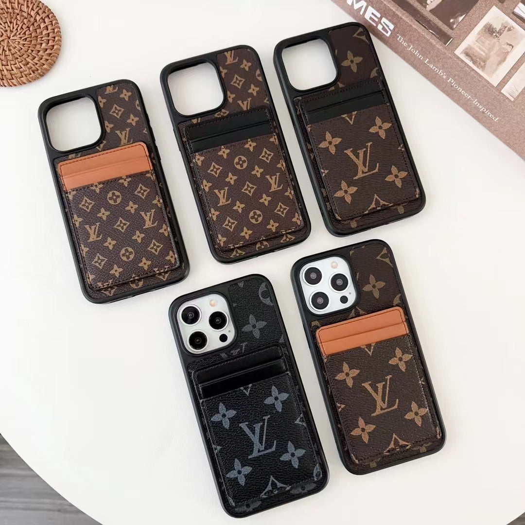 L.V Double Card Slots iPhone Case