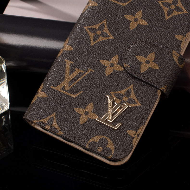 L.V Flip One Side Wallet iPhone Case