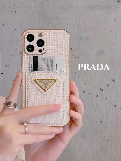 PD Rattan Single Card Slot iPhone Cases