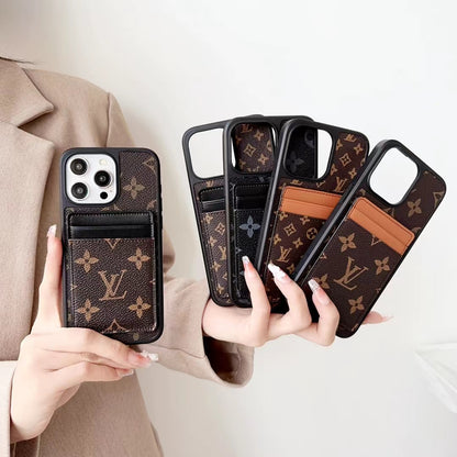 L.V Double Card Slots iPhone Case