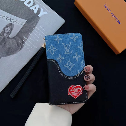 L.V Denim Wallet iPhone Case