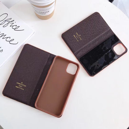 L.V Flip One Side Wallet iPhone Case