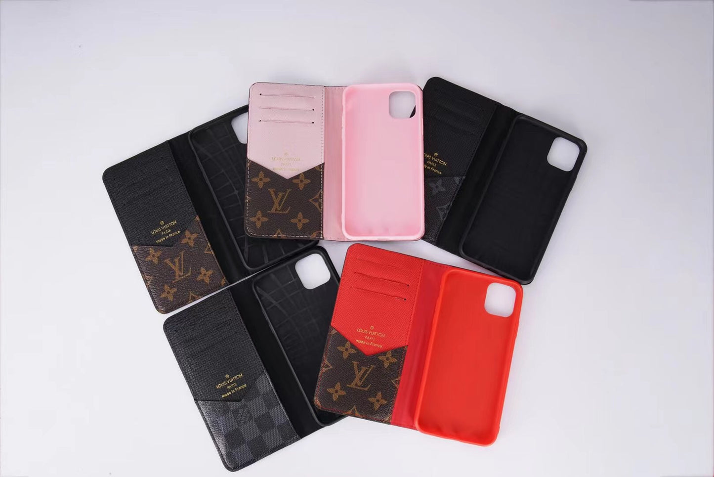 L.V Flip One Side Wallet iPhone Case