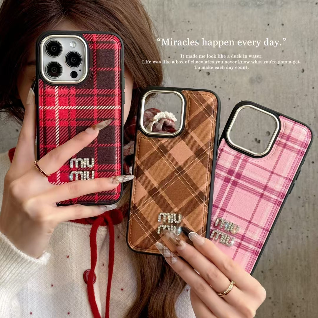 Miumiu 3D Diamond Logo iPhone Case