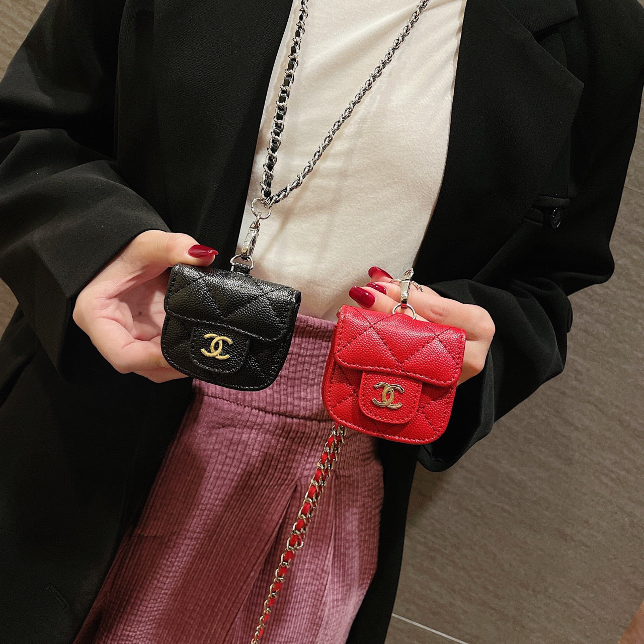 CN Luxury Airpods Case With Classic Lanyard