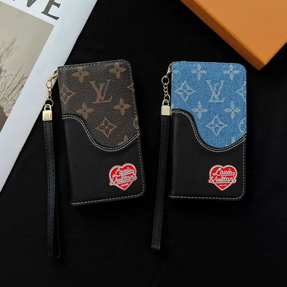 L.V Denim Wallet iPhone Case