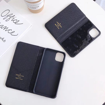 L.V Flip One Side Wallet iPhone Case