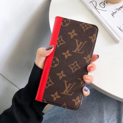 L.V Flip One Side Wallet iPhone Case