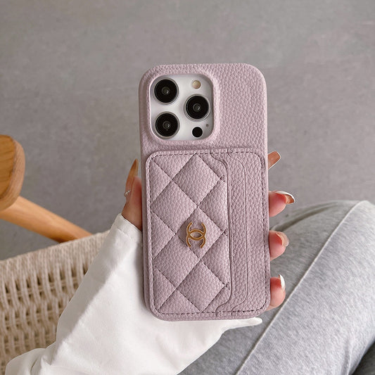 CN Pastel Double Card Slots iPhone Cases