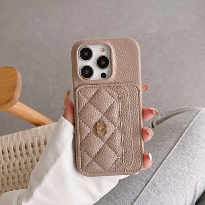 CN Pastel Double Card Slots iPhone Cases