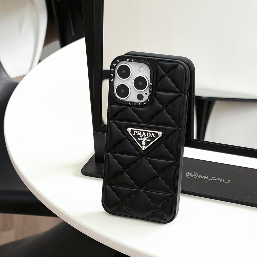 PR Puffer Black & White Contrast iPhone Case