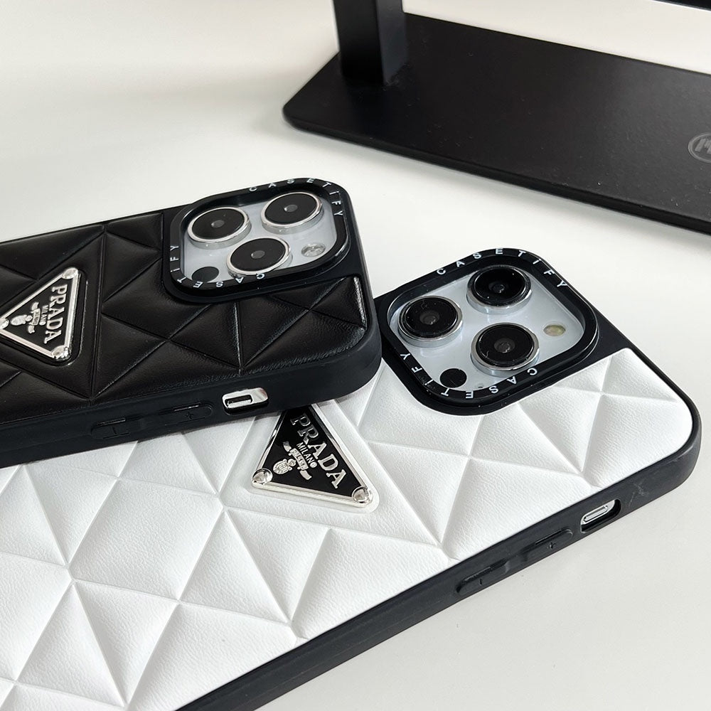 PR Puffer Black & White Contrast iPhone Case