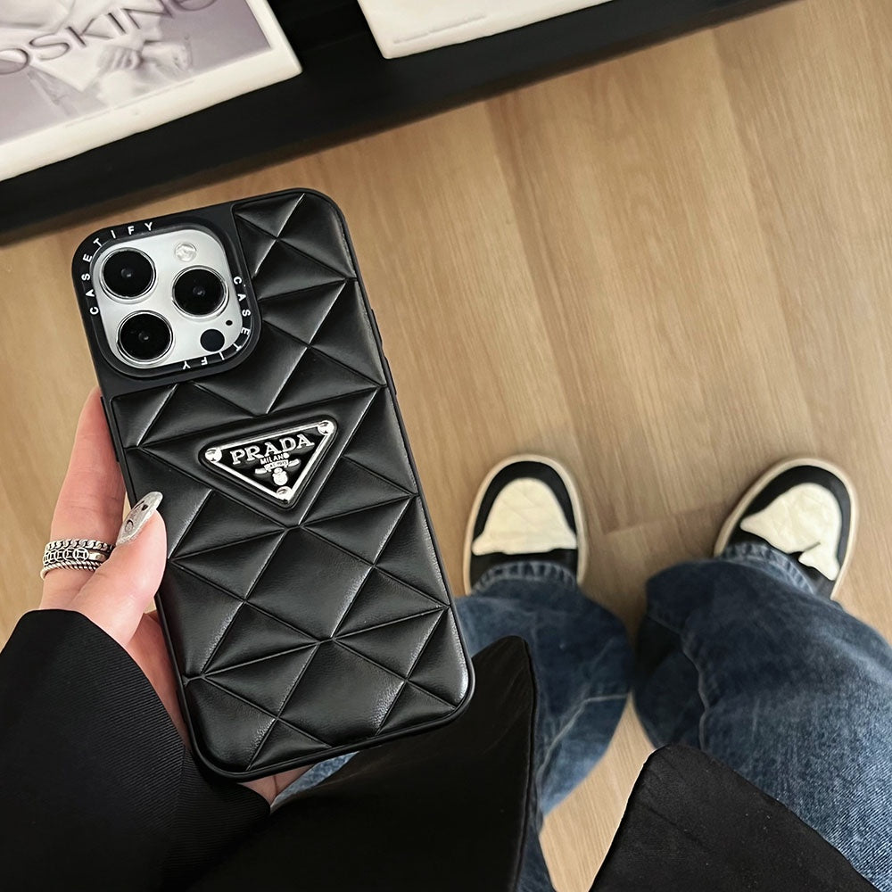 PR Puffer Black & White Contrast iPhone Case