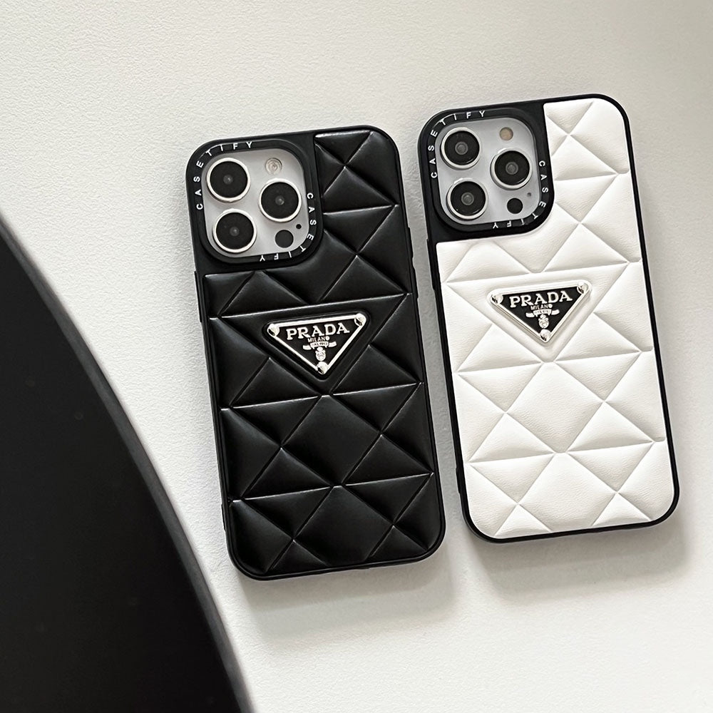 PR Puffer Black & White Contrast iPhone Case